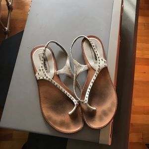 Steve Madden white sandals